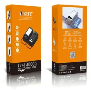 پاور بانک ۴۰هزار zhy643 دارای کابل و چراغ کمپ
