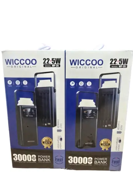 پاوربانک ۲۲.۵ وات ویکو مدل WP-32 ظرفیت ۳۰۰۰۰ میلیآمپرساعت